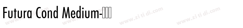 Futura Cond Medium字体转换